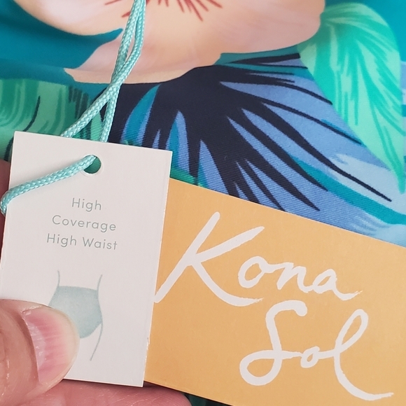 Kona Sol sash tie high waist bikini bottoms Size XL - Picture 10 of 12